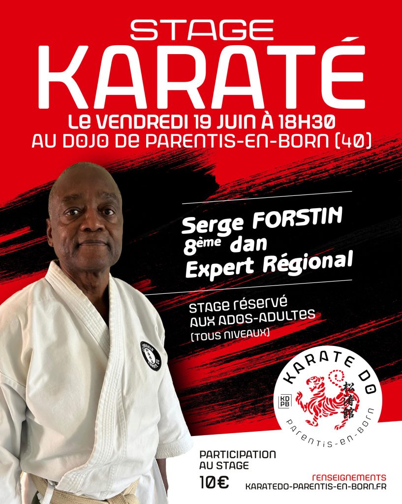 Stage de Karaté à Parentis avec Serge Forstin 8e Dan de Karaté et Expert Régional